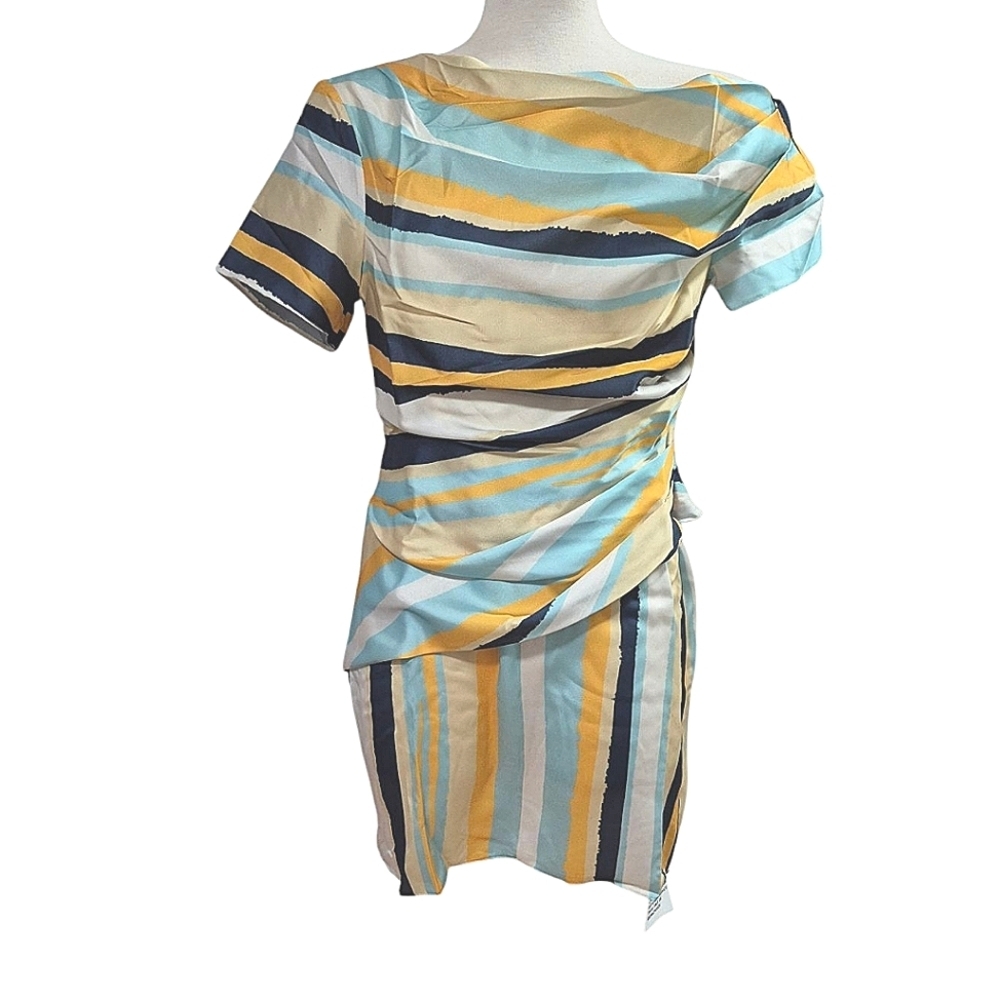 ASOS Striped Off Shoulder Dress Size 6